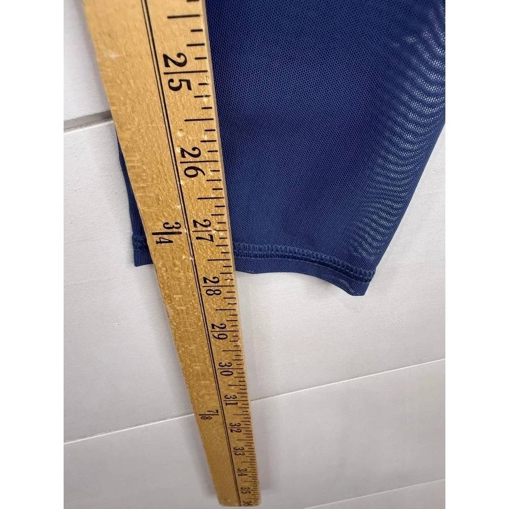 NWT Alo Yoga Motion Legging Starflower Blue Sheer Mesh Deadstock Activewear‎ S